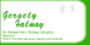 gergely halmay business card